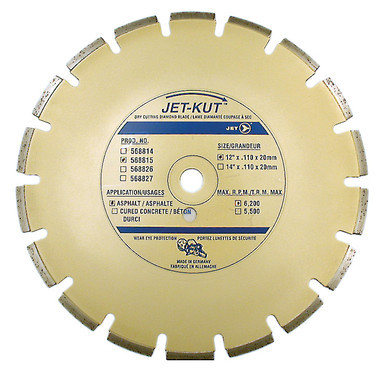 Jet 568815 - (HSD–12A–20M) 12 x .110 x 20mm JET-KUT Premium Segmented Diamond Blade