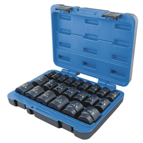 Jet 610338 - (PS2212M) 22 PC 1/2" DR Metric Impact Socket Set - 6 Point