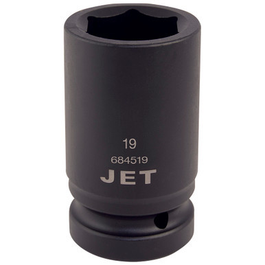 Jet 684519 - 1" DR x 19 mm Regular Impact Socket - 6 Point