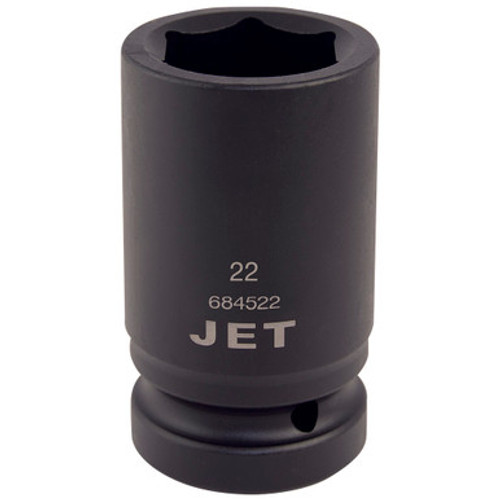 Jet 684522 - 1" DR x 22 mm Regular Impact Socket - 6 Point