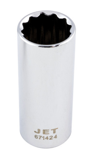 Jet 671424 - 3/8" DR x 3/4" Deep Chrome Socket - 12 Point