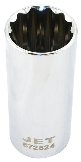 Jet 672813 - 1/2" DR x 13mm Deep Chrome Socket - 12 Point