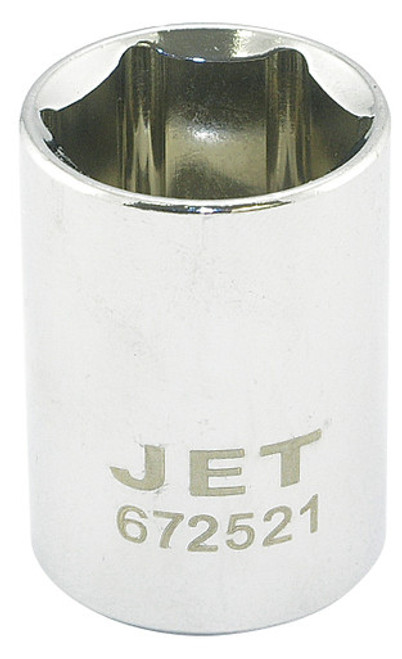 Jet 672522 - 1/2" DR x 22mm Regular Chrome Socket - 6 Point