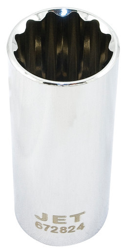 Jet 672822 - 1/2" DR x 22mm Deep Chrome Socket - 12 Point