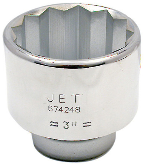 Jet 674240 - 1" DR x 2-1/2" Regular Chrome Socket - 12 Point