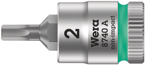 Wera 05003331001 - 8740 A Zyklop Bit Socket With 1/4" Drive With Holding Function , 2,5 X 28 Mm