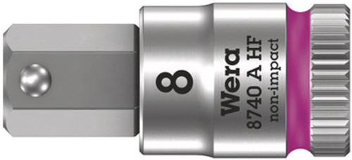 Wera 05003335001 - 8740 A Hf Zyklop Bit Socket With 1/4" Drive With Holding Function, 5,0 X 28 Mm