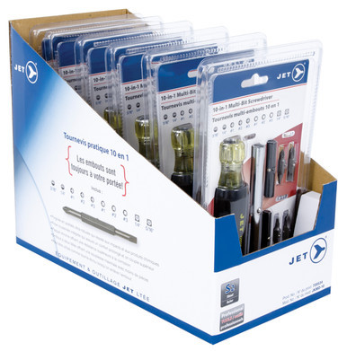 Jet 720534 - (JKMD-10) 10-in-1 Cushion Grip Multi-Bit Screwdriver