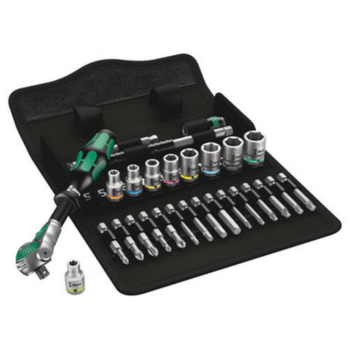 Wera 05004016001 - 8100 Sa 6 Zyklop Speed Ratchet Set 1/4 28 Pcs Ratchet Set 1/4" Drive Metric