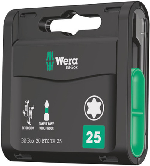 Wera 05057774001 - Bit-Box 20 Btz Tx-867/1 Torx® Btz 20 X Tx 25X25;