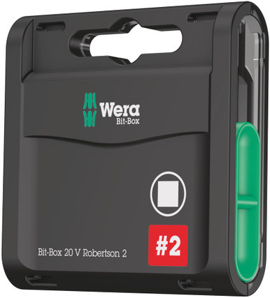 Wera 05057790001 - Bit-Box 20 V Robertson-868/1 V 20 X # 2X25;