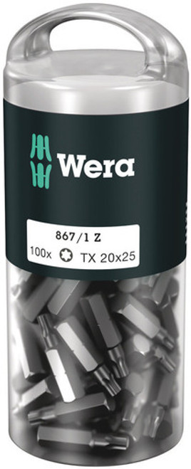 Wera 05072448001 - 867/1 Z Tx 20 X 25 Mm Diy-Box Bits For Torx Socket Screws