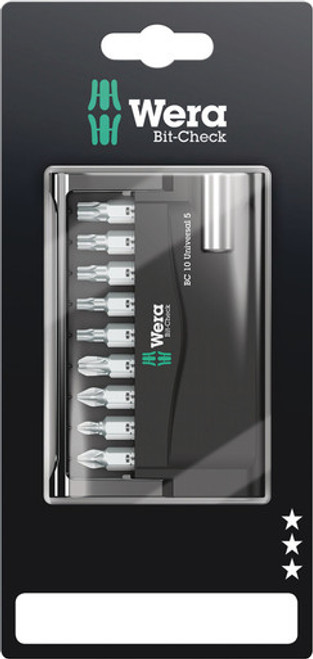 Wera 05073416001 - Bit-Check 10 Universal 5 Sb Bits Assortment