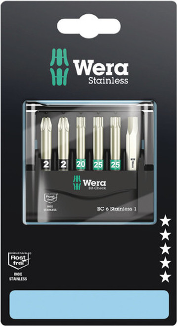 Wera 05073634001 - Bit-Check 6 Stainless 1 Sb Bits Assortment