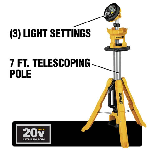 DEWALT DCL079B - 20V MAX Led Tripod Light