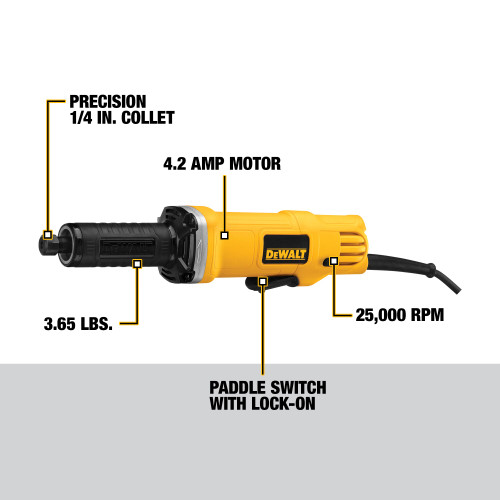 DEWALT DWE4887 - Grinder Die 1-1/2" 25,000Rpm 4.2Amp Ac/Dc
