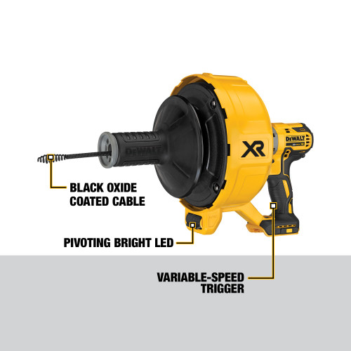 DEWALT DCD200B - 20V MAX XR Drain Snake - Tool Only
