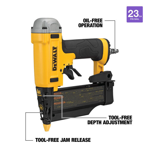DEWALT DWFP2350K - 23Ga 2In Pin Nailer Kit
