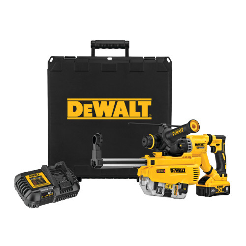 DEWALT DCH263R2DH - 20V MAX XR D-Handle 3 Mode SDS Rotary Hammer (6.0Ah) W/ 2 Batteries, Dust Extractor And Kit Box