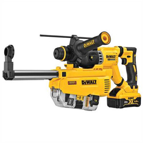 DEWALT DCH263R2DH - 20V MAX XR D-HANDLE 3 MODE SDS ROTARY HAMMER (6.0AH) W/ 2 BATTERIES, DUST EXTRACTOR AND KIT BOX
