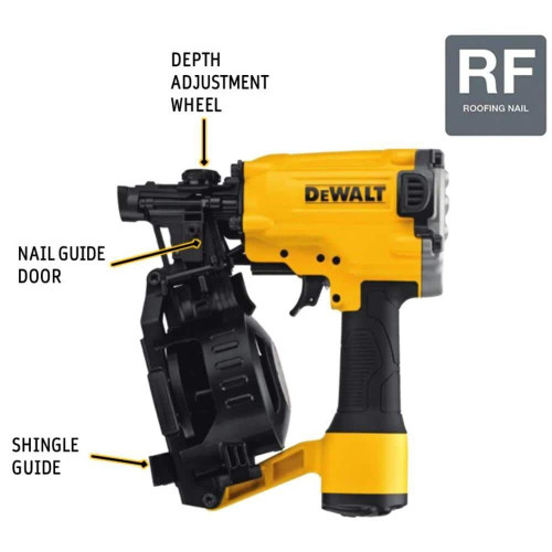 DEWALT DW45RN - Dw Pneu Roofing Nailer 3/4-1-3/4In