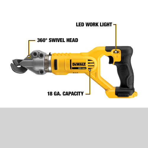 DEWALT DCS496B - 20V MAX 18Ga Off-Set Swivel Head Shear - Tool Only