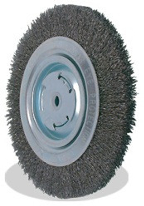 Pearl CLBW610 - 6 X 3/4 X 2 , 0.014 Bench Wheel Wire Brush, Tempered Wire