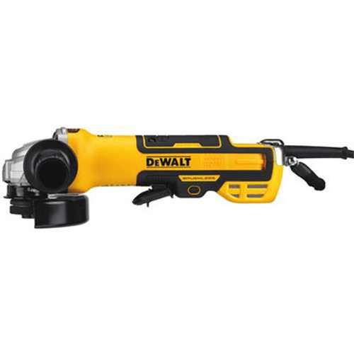 DEWALT DWE43214N - 5" Brushless Barrel Grip Paddle Switch Grinder 13Amp, 10,500Rpm, E-Clutch, Kickback Brake, Brake, Lanyard Ready (No Lock On Switch)