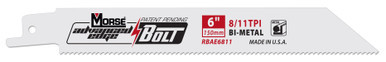 MK Morse RBAE950811T50 - Recip Saw Blade (BiMetal) "Advanced Edge Bolt" 9" x 0.050" 8/11TPI 50/Pack
