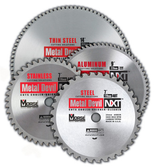 MK Morse CSM1280NAC - Metal Cutting Circular Saw Blade 12" 80T, Aluminum, 1" Arbor