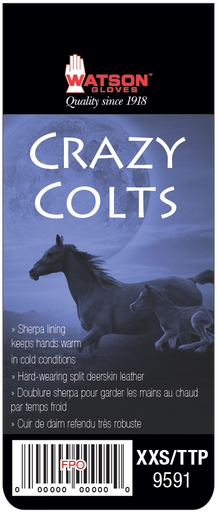 Watson 9591 - Crazy Colts Kids Mitt - Double eXtra Small (2XS)