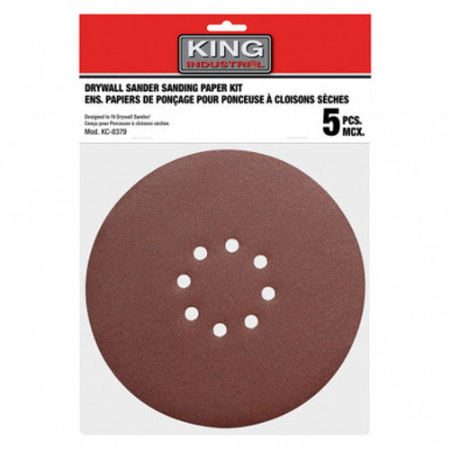 King Canada SD-878-K-120 - 5 PC. 8-7/8" -120 GRIT SANDING PAPER KIT