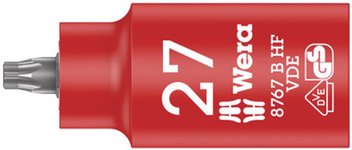 Wera 05004922001 - 8767 B VDE HF TORX® Zyklop bit socket, insulated, with holding function, 3/8" drive, TX 27 x 55 mm