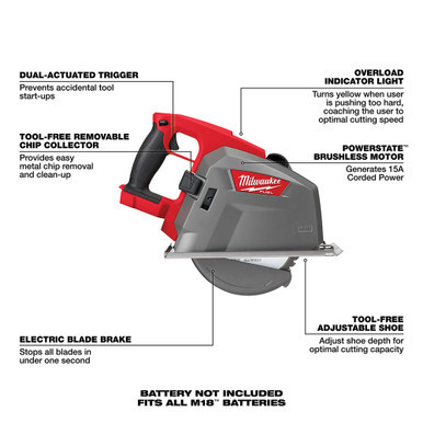 Milwaukee 2982-20 - M18 FUEL 8 in. Metal Cutting Circular Saw