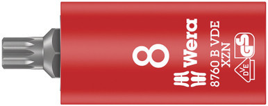 Wera 05004940001 - 8760 B VDE XZN Zyklop bit socket, insulated, 3/8" drive, for multi-point socket screws, M 8 x 59 mm