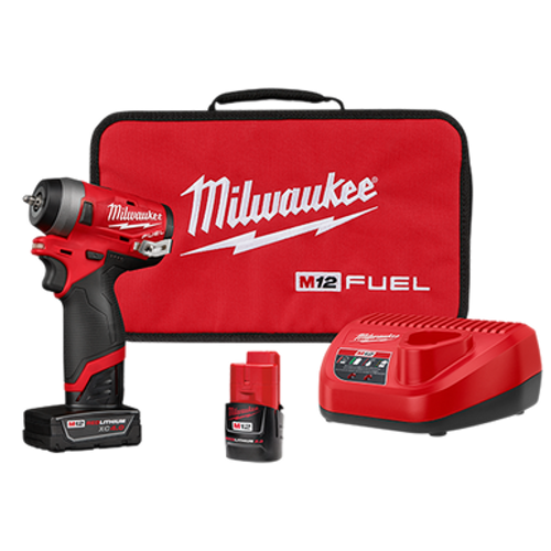 Milwaukee 2552-22 - M12 FUEL 1/4"  Stubby Impact Wrench  Kit