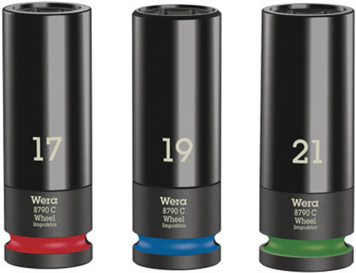 Wera 05004595001 - Wheel Impaktor C Set 1 Socket set, 1/2" drive, 3 pieces