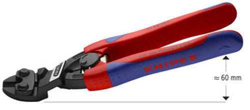 Knipex 7122200SBA - 8'' Angled High Leverage CoBolt® Cutters Comfort Grip