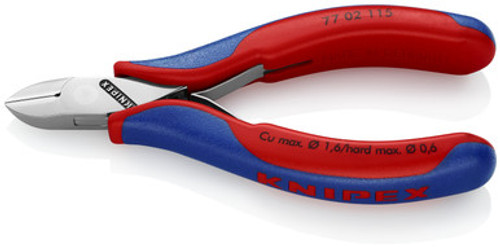 Knipex 7702115 - 4.5'' Electronics Diagonal Cutters-Comfort Grip