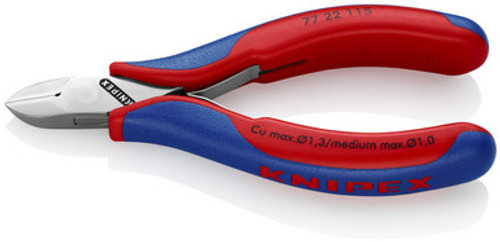 Knipex 7722115 - 4.5'' Electronics Diagonal Cutters-Comfort Grip Knipex 7722115 - 4.5'' Electronics Diagonal Cutters-Comfort Grip