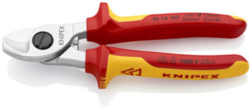 Knipex 9516165SBA - 6 1/2'' Cable Shears-1,000V Insulated