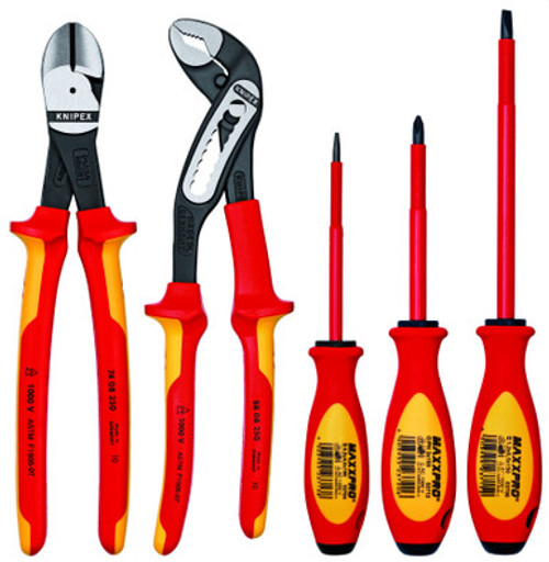 Knipex 9K989820US - 5 Pc Automotive Pliers /Screwdriver Tool Set-1,000V