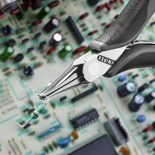 Knipex 3512115ESD - 4.5'' Electronics Pliers-Flat Tips, ESD Handles