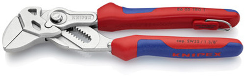 Knipex 8605180TBKA - 7 1/4'' Pliers Wrench-Comfort Grip-Tethered Attachment alt=