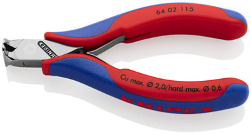 Knipex 6402115 - 4.5'' Electronics End Cutters-Comfort Grip