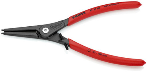 Knipex 4931A3 - 9" Precision Circlip Pliers with Limiter-External Straight-With Adjustable Opening