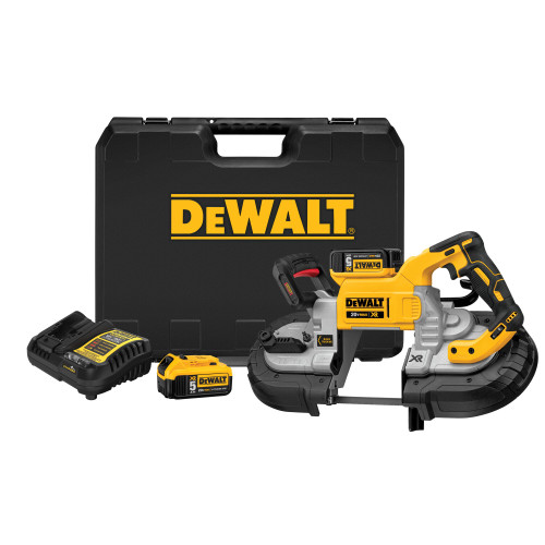 DEWALT DCS376P2 - 20V MAX XR Dual Switch Deep Cut Bandsaw (5.0Ah) W/ 2 Batteries And Kit Box