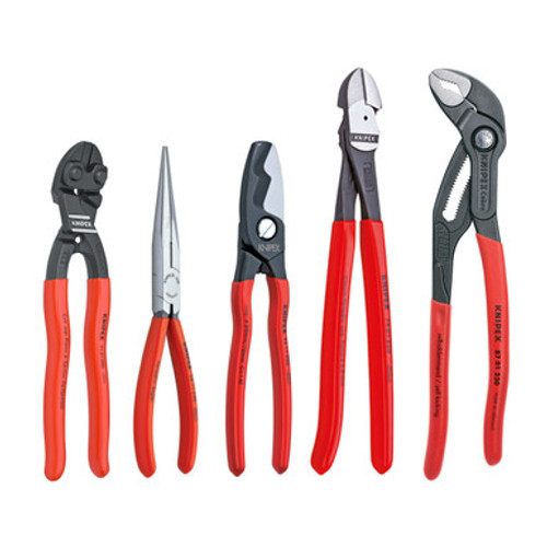 Knipex 9K0080108US - 5 Pc Automotive Starter Pliers Set (87 01 250, 95 11 200, 26 11 200, 74 01 250, 71 31 200)