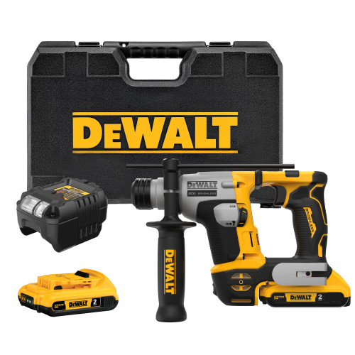 DEWALT DCH172D2 - 20V MAX Atomic 2 Mode SDS Rotary Hammer (2.0Ah) W/ 2 Batteries And Kit Box