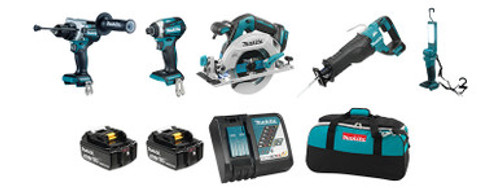 Makita DLX5083TX1 - 18V (5.0 Ah) LXT 5 Tool Combo Kit